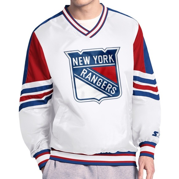 STARTER Other - Brand New Starter Rangers Enforcer White Pullover Lightweight Jacket Large